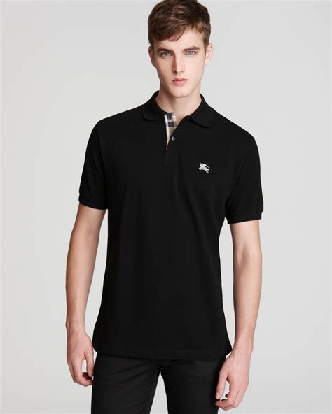 burberry brit black polo|Burberry polo shirts men's black.